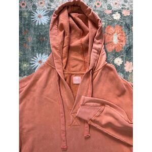 Free People Movement Hoodie Dress Orange Cotton French Terry OB1135957 XS NEW